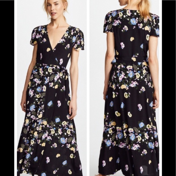 free people black floral maxi dress